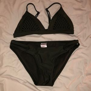 Olive green bikini set